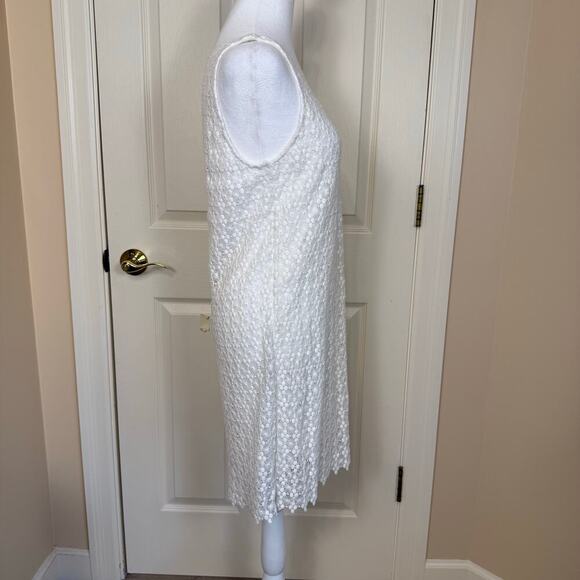 Velvet by Graham & Spencer White Lace Sleeveless Dress Small Summery EUC - Picture 3 of 7